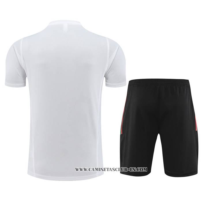 Chandal del Manchester United 23-24 Manga Corta Blanco - Pantalon Corto